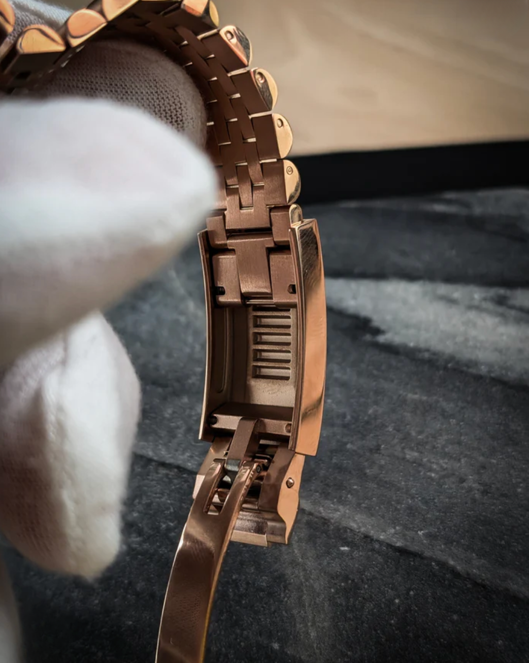 SEIKOJUST FLUTED | ROSE GOLD CHOCOLATE