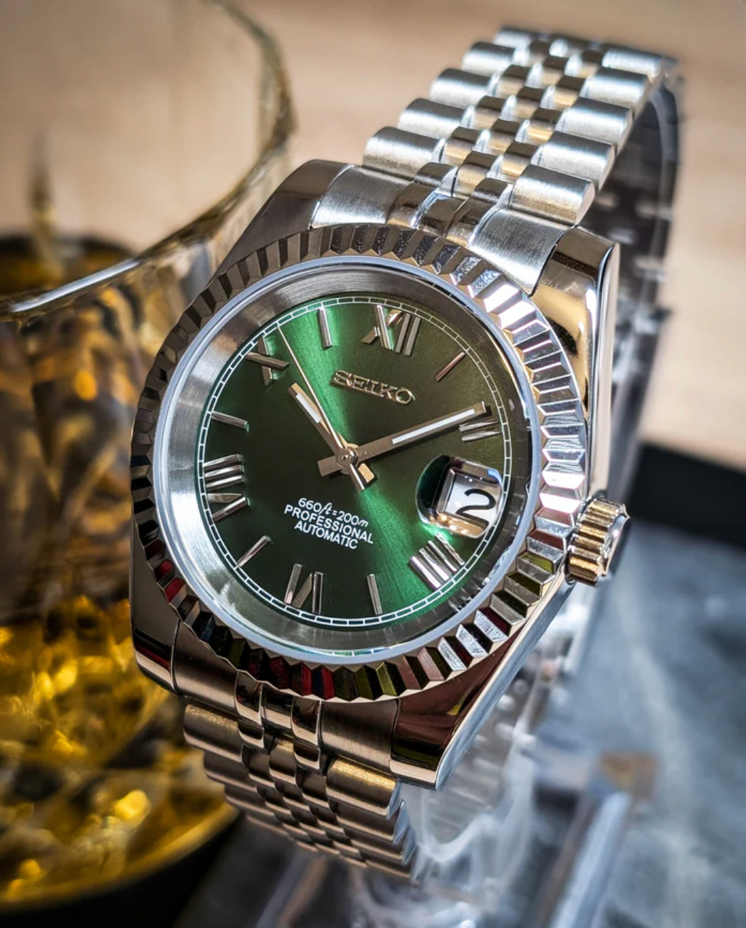 SEIKOJUST FLUTED | ROMAN GREEN