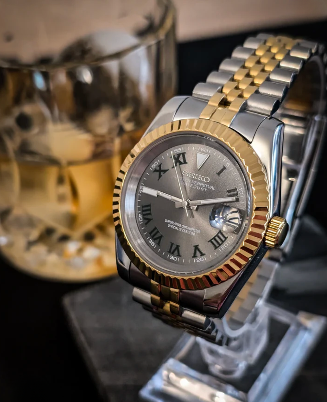 SEIKOJUST FLUTED | TWOTONE GOLD WIMBLEDON