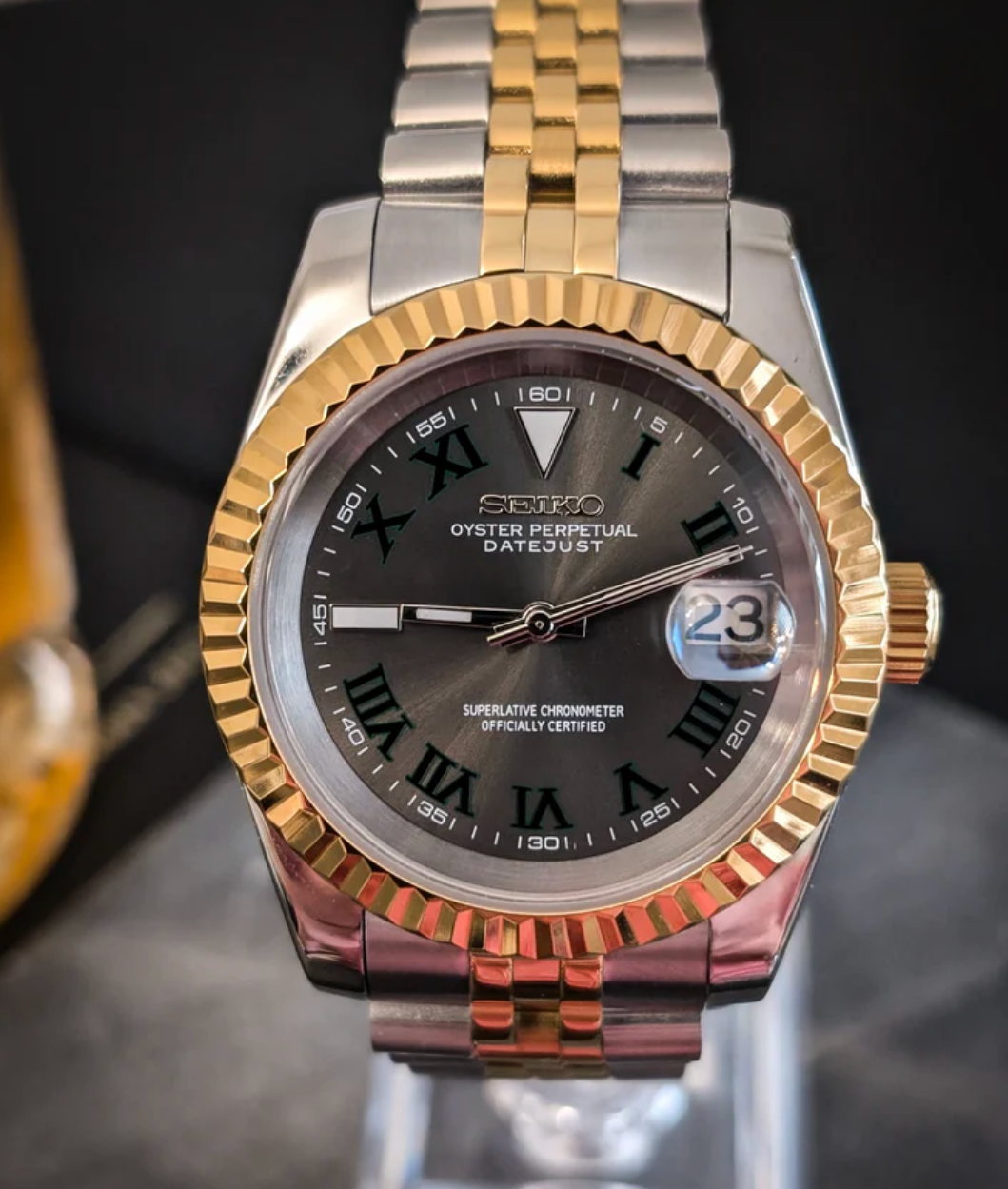 SEIKOJUST FLUTED | TWOTONE GOLD WIMBLEDON