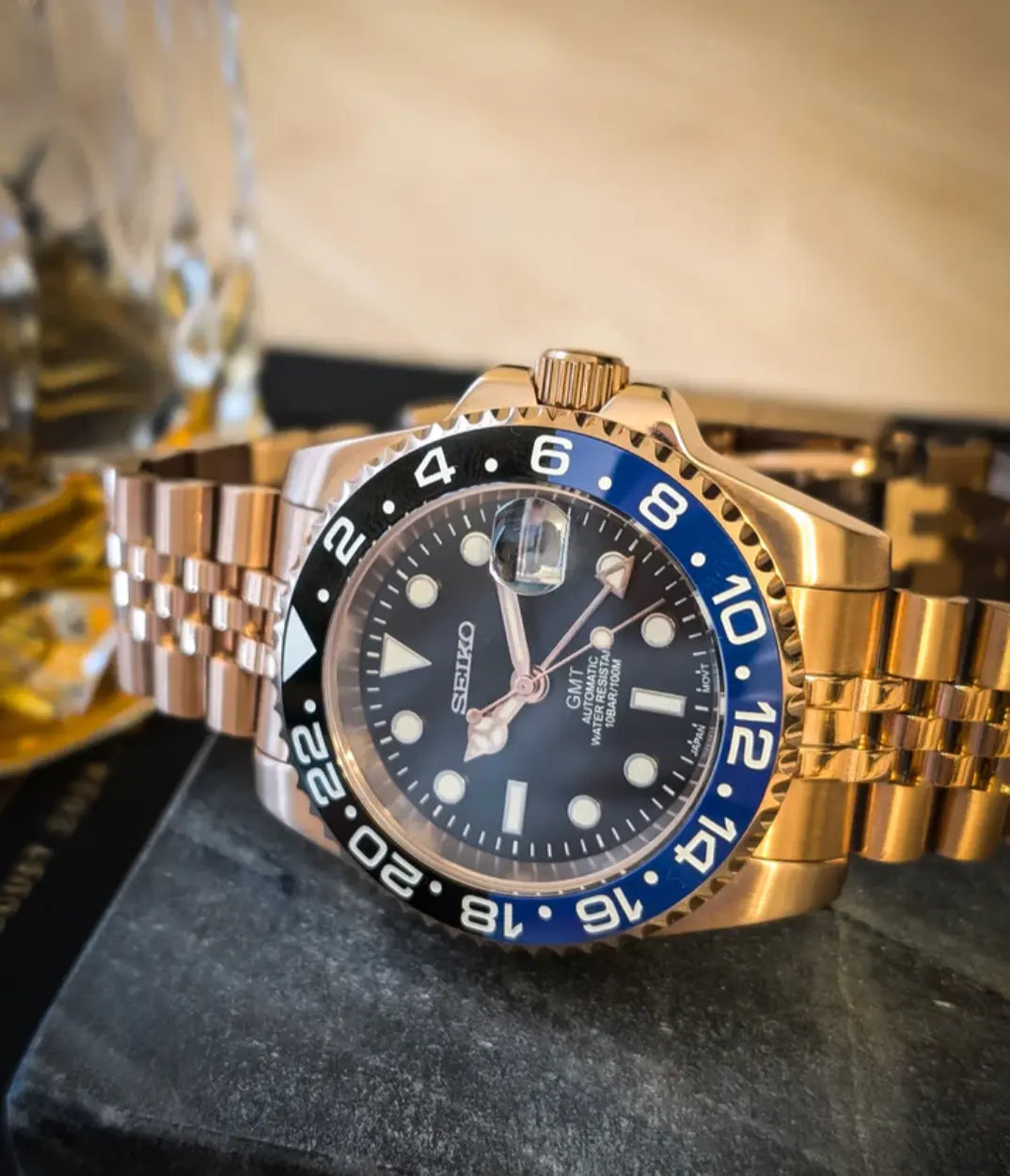 SEIKOGMT | ROSE GOLD BATMAN