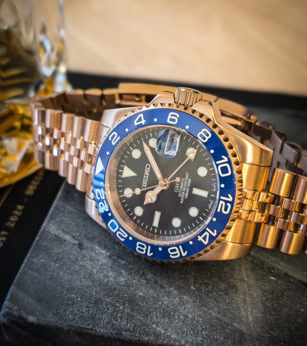 SEIKOGMT | ROSE GOLD BLUEBERRY