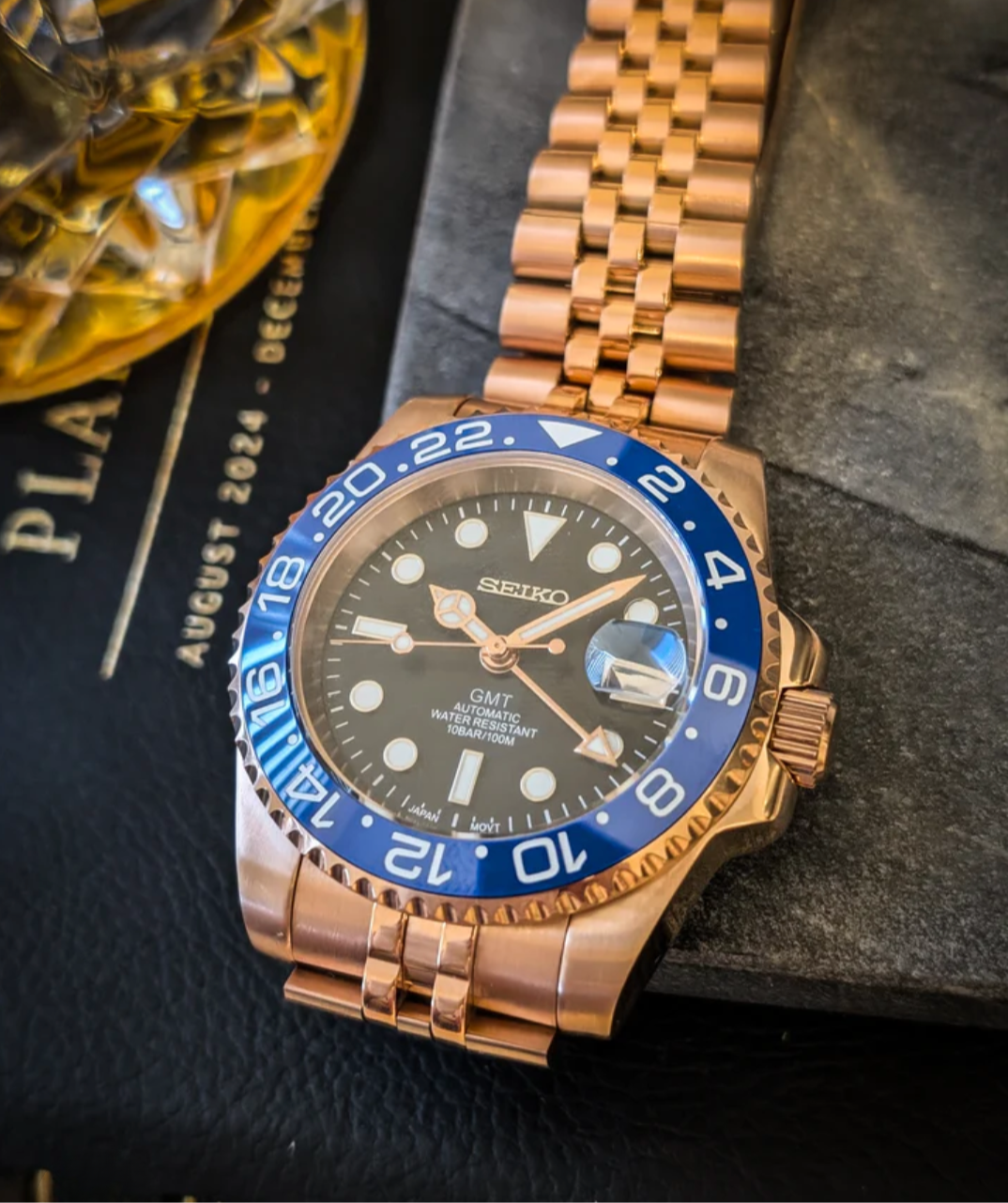 SEIKOGMT | ROSE GOLD BLUEBERRY