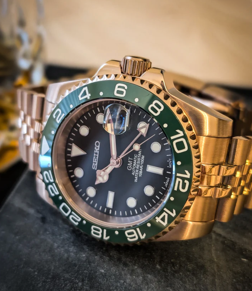 SEIKOGMT | ROSE GOLD KERMIT