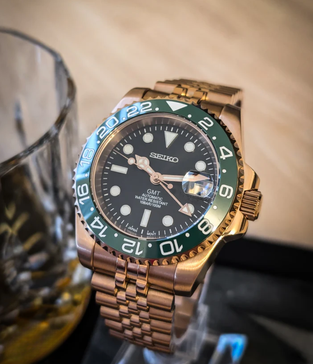 SEIKOGMT | ROSE GOLD KERMIT