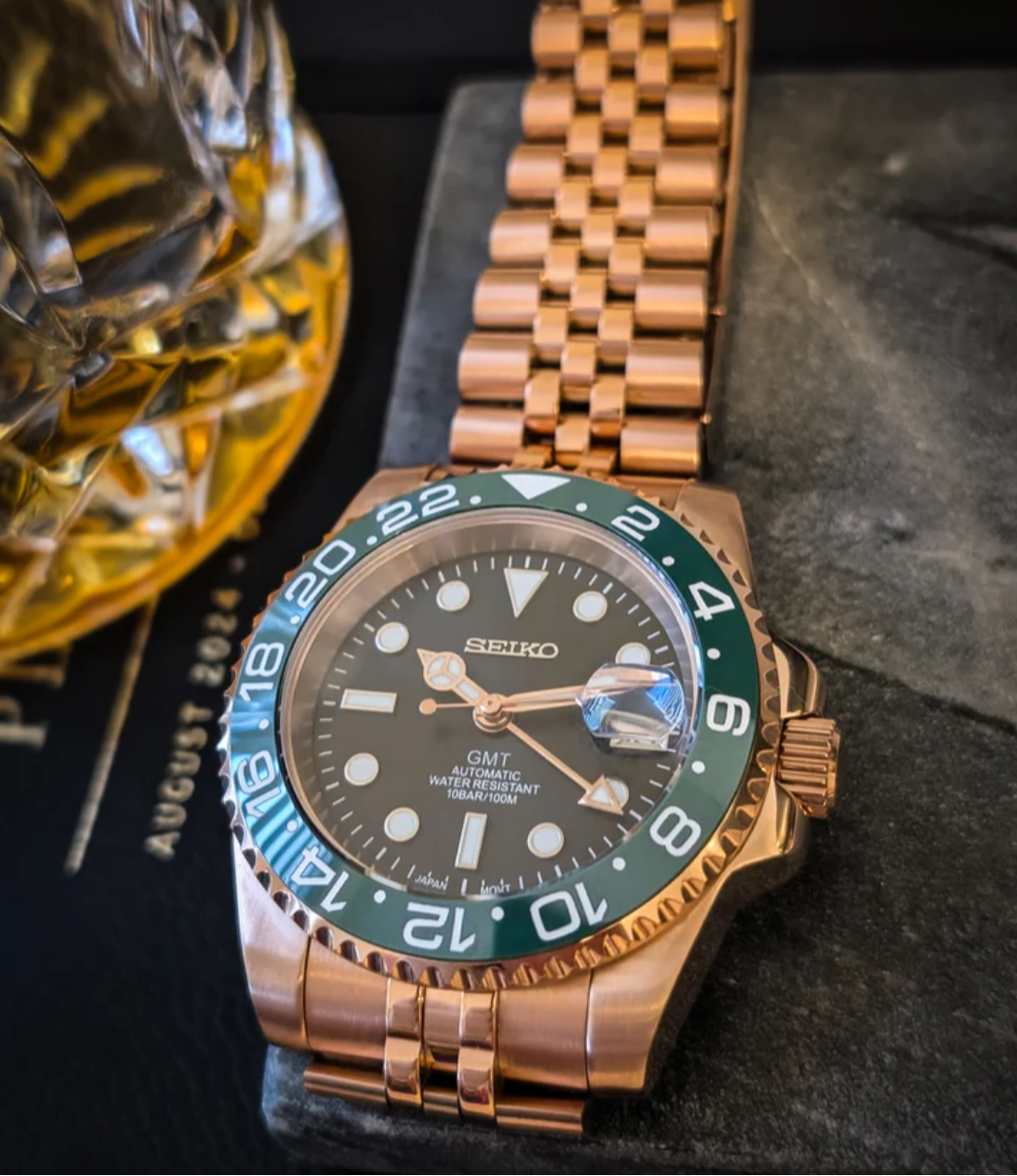 SEIKOGMT | ROSE GOLD KERMIT