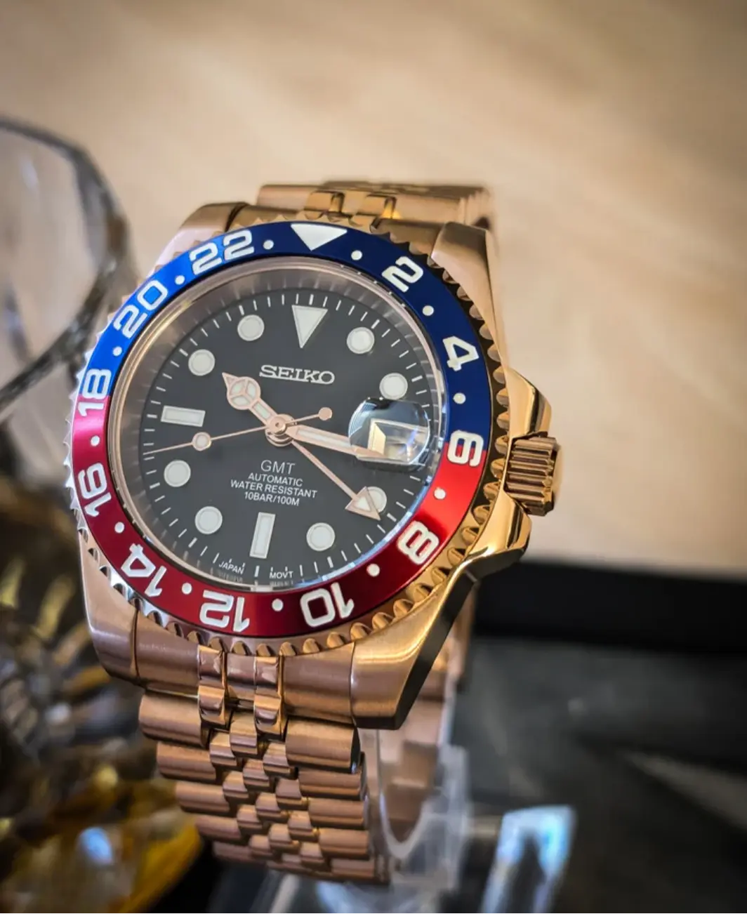 SEIKOGMT | ROSE GOLD PEPSI